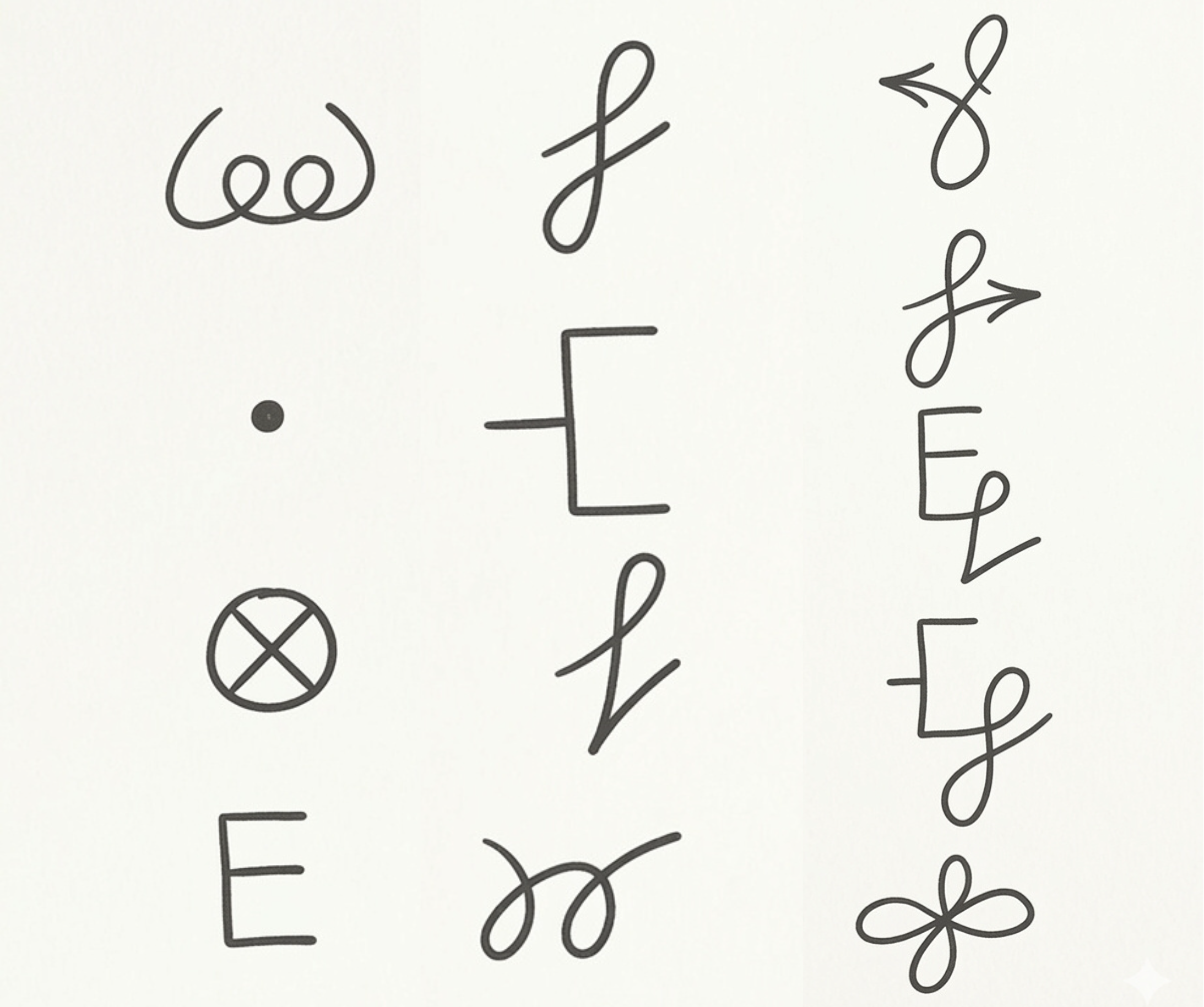 The 13 Transformation symbols
